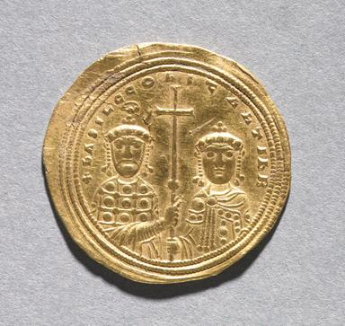 Gold Histamenon Nomisma of Basil II and Constantine VIII, reverse