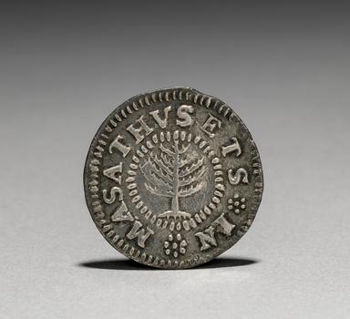 Massachusetts Bay Silver Shillings (1652–1682), obverse