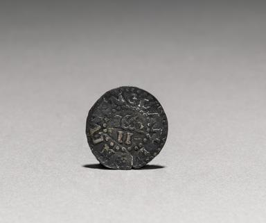 Massachusetts Bay Colony, Oak Tree Silver Twopence (1662), reverse