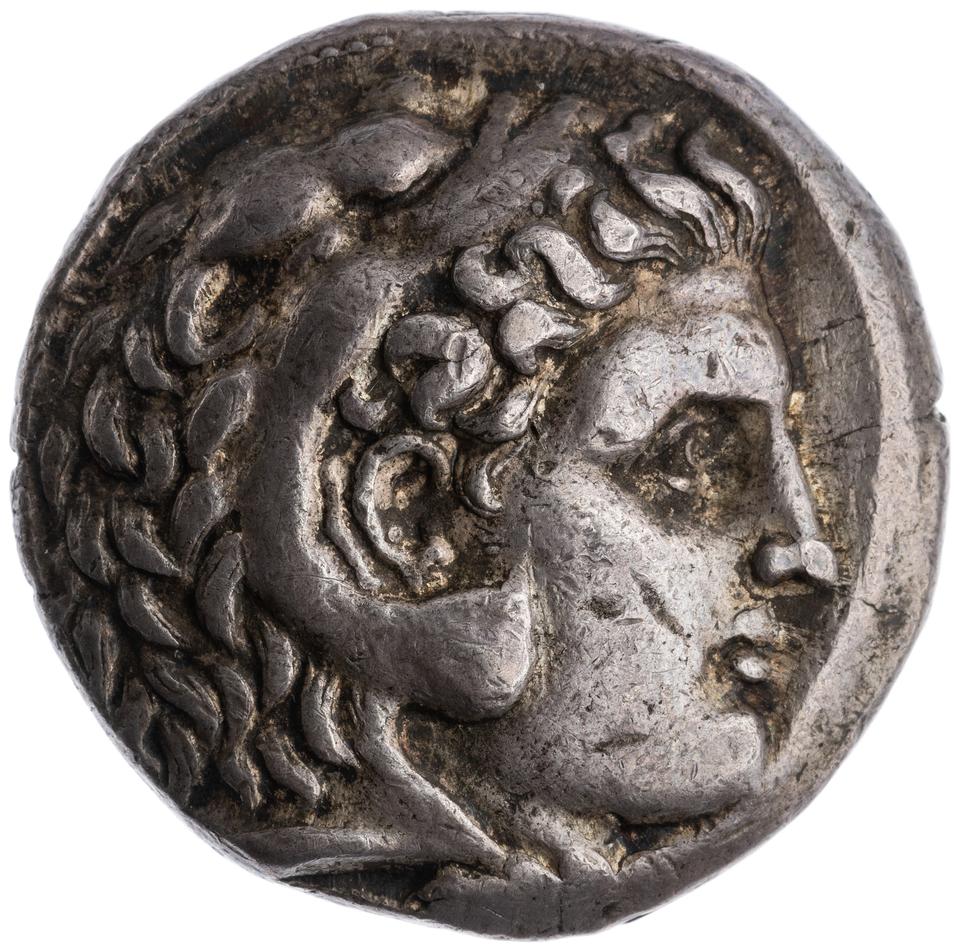 Demetrios Poliorketes, silver tetradrachm, collection photograph ANS-1944.100.13638, obverse