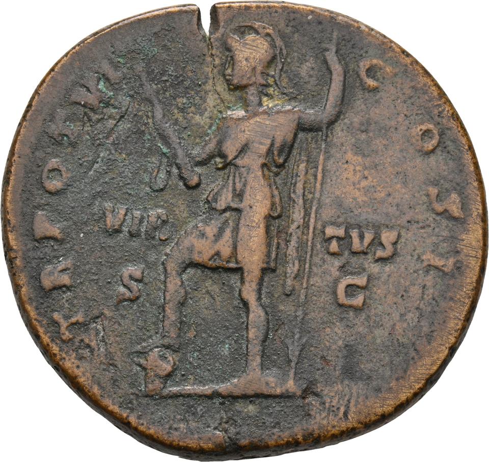 Antoninus Pius, copper-alloy sestertius, collection photograph Koeln-ID801, reverse