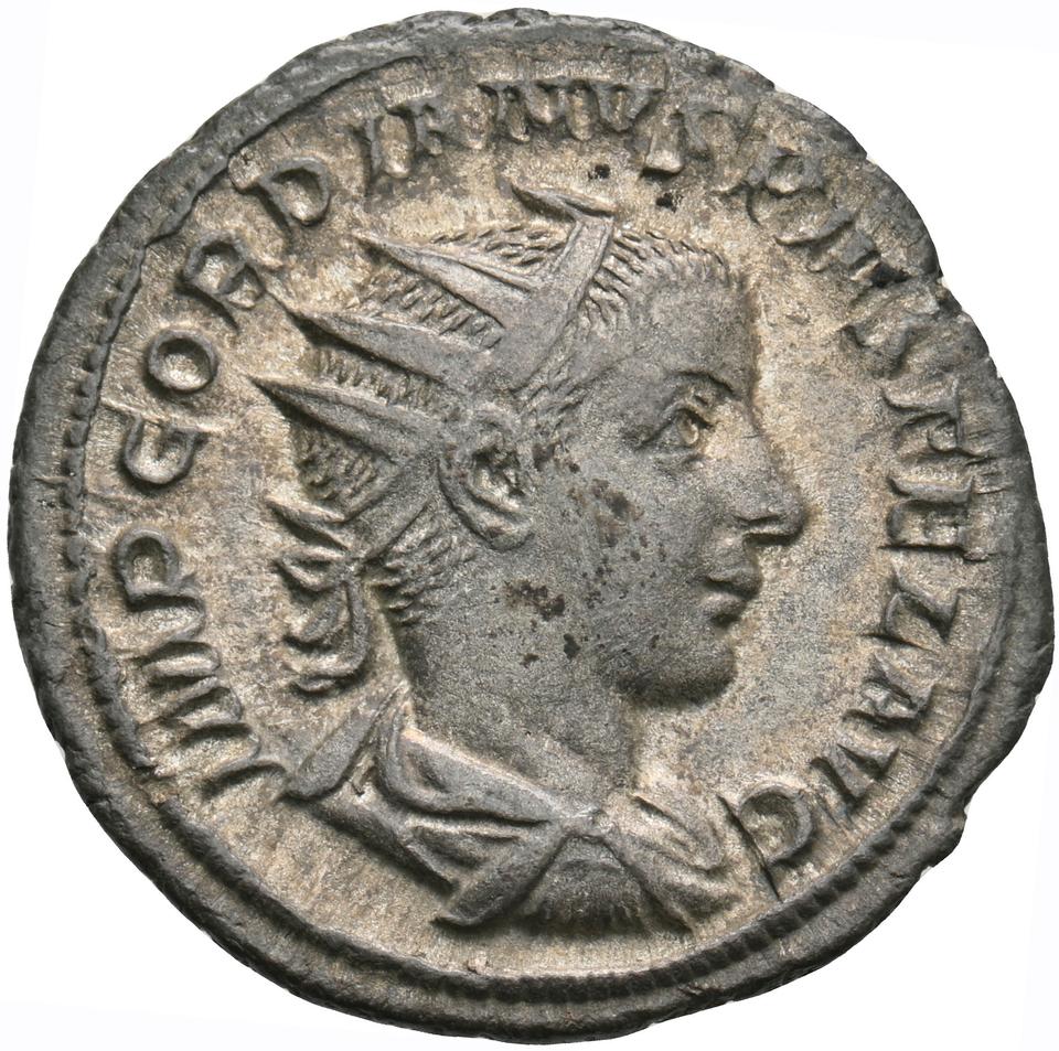 Gordian III, silver antoninianus, collection photograph Koeln-ID952, obverse
