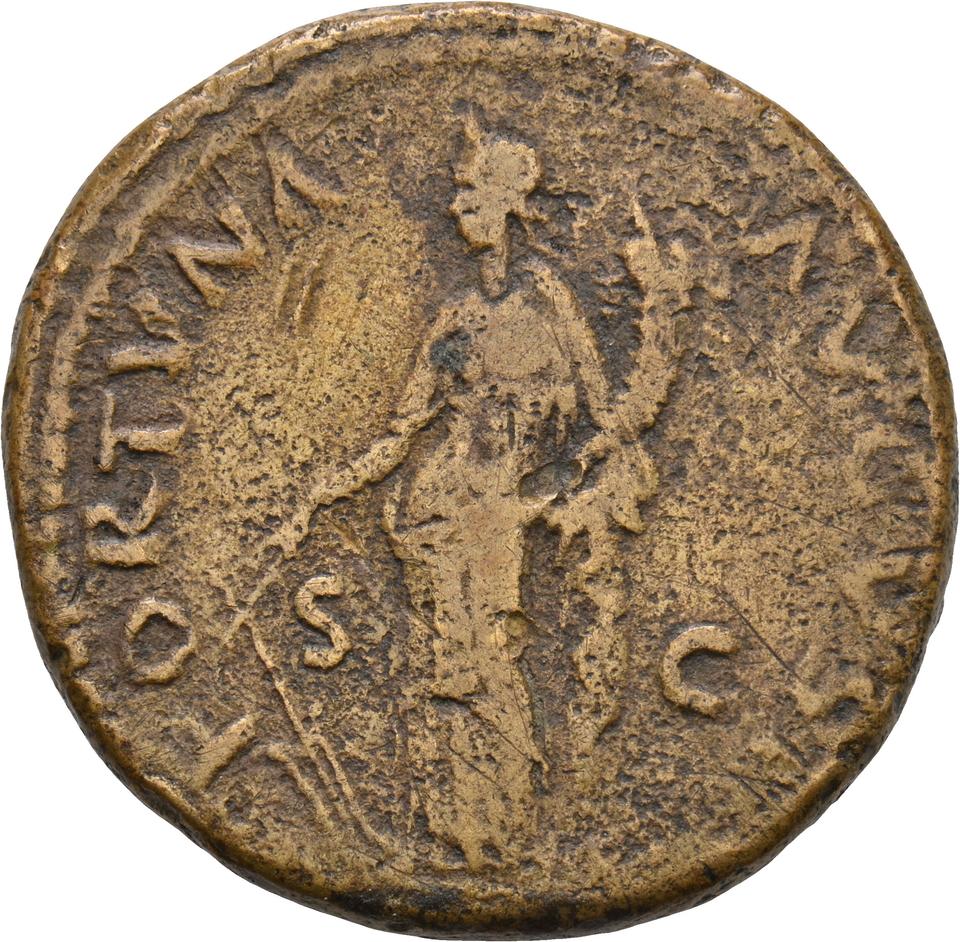 Nerva, copper-alloy dupondius, collection photograph Koeln-ID681, reverse