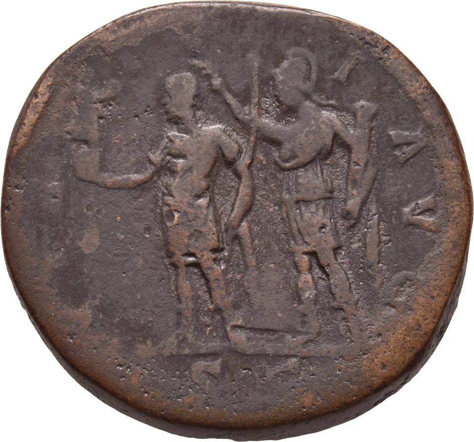 Septimius Severus, copper-alloy sestertius, collection photograph Koeln-ID860, reverse
