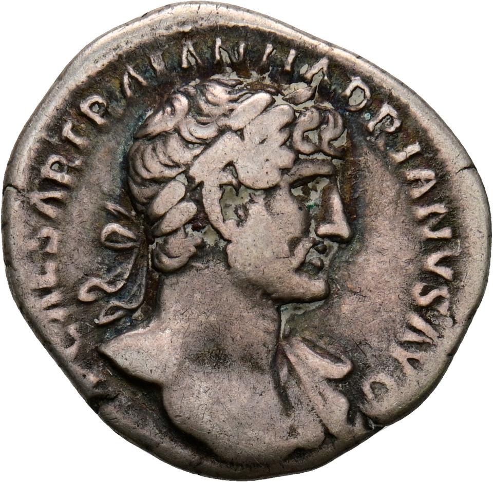 Hadrian, silver denarius, collection photograph Koeln-ID1330, obverse