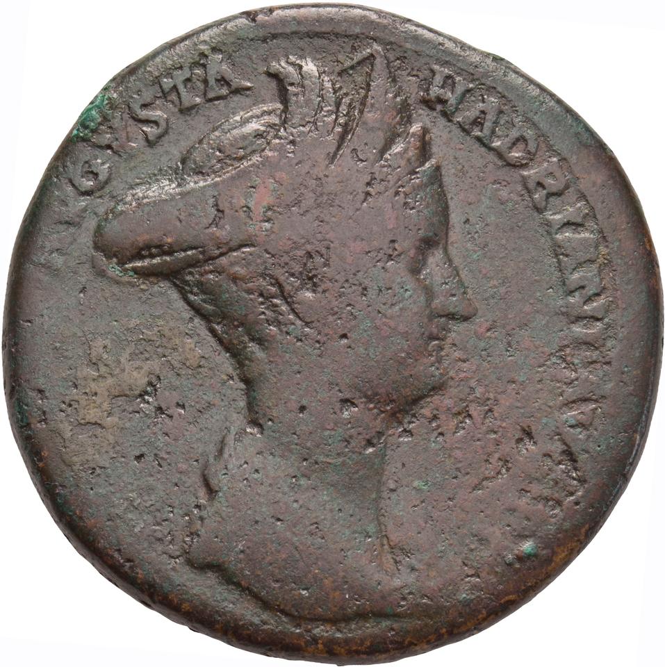 Hadrian, copper-alloy sestertius, collection photograph Koeln-ID739, obverse