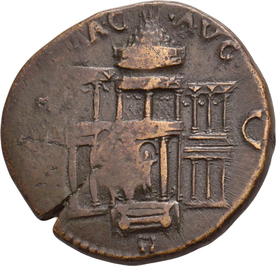 Nero, copper-alloy dupondius, collection photograph Koeln-ID612, reverse