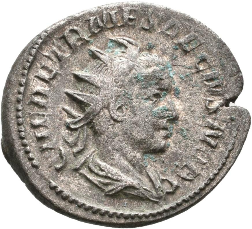 Trajan Decius, silver antoninianus, collection photograph Rostock-ID1181, obverse