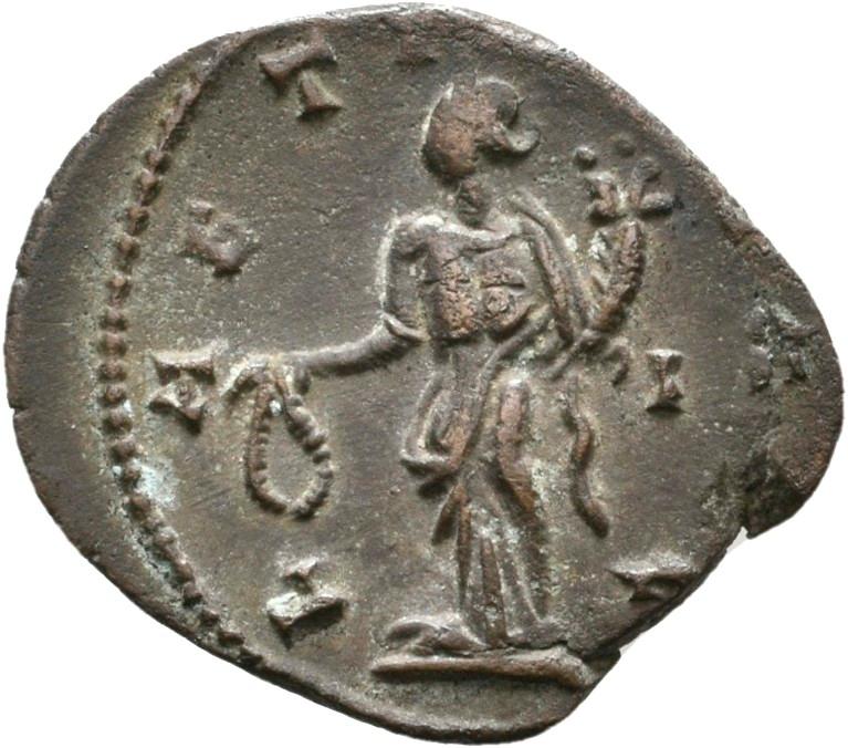 Claudius II Gothicus, silver antoninianus, collection photograph Rostock-ID1225, reverse