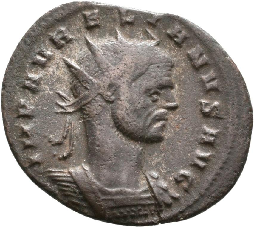 Aurelian, silver antoninianus, collection photograph Rostock-ID1239, obverse