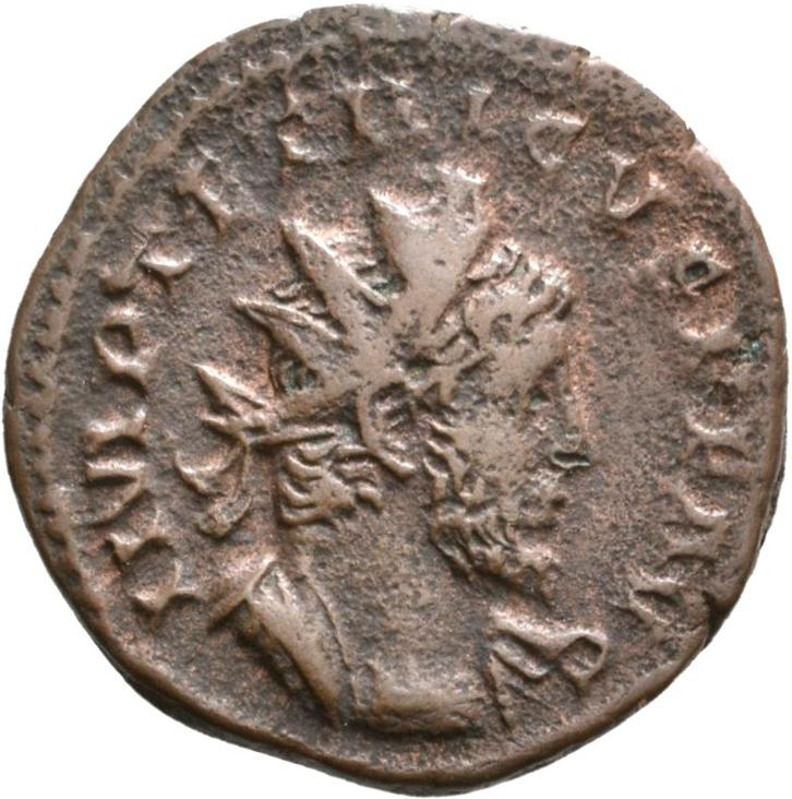 Tetricus I, silver antoninianus, collection photograph Rostock-ID1206, obverse