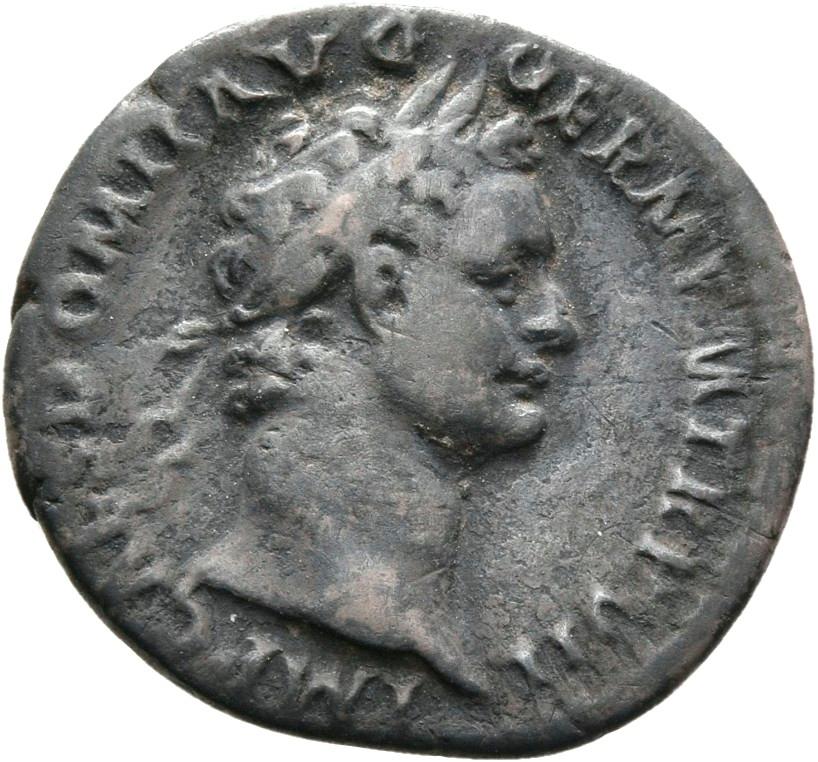 Domitian, silver denarius, collection photograph Rostock-ID92, obverse