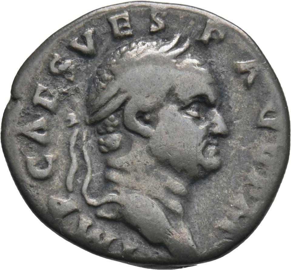 Vespasian, silver denarius, collection photograph Koeln-ID631, obverse