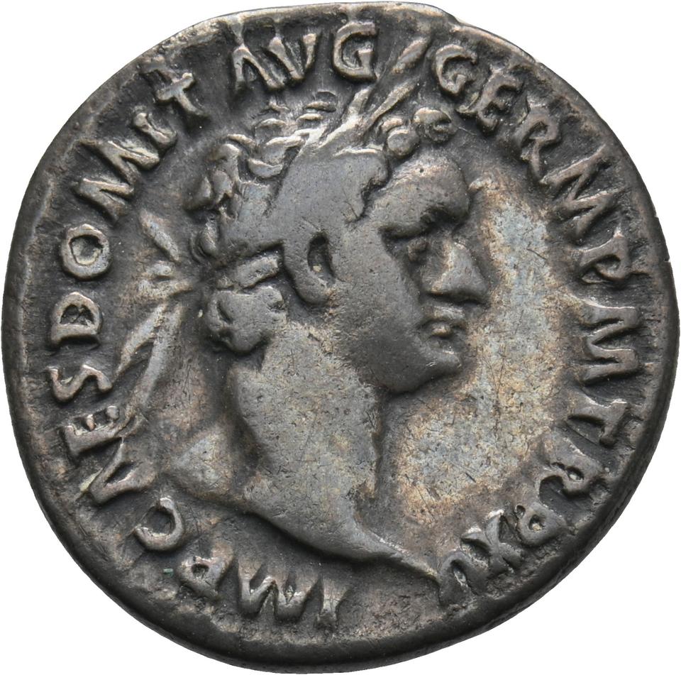 Domitian, silver denarius, collection photograph Koeln-ID658, obverse