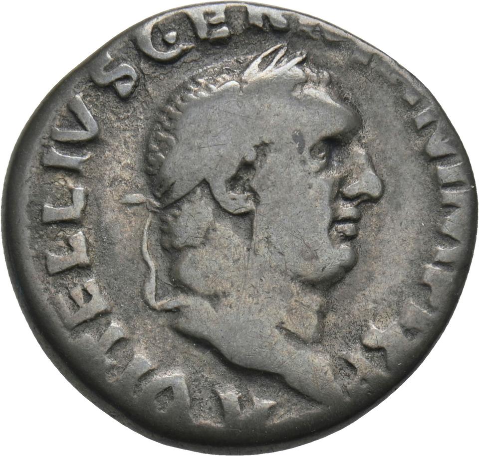 Vitellius, silver denarius, collection photograph Koeln-ID628, obverse