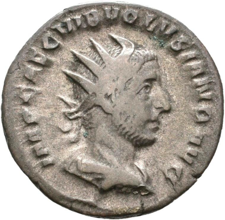 Volusian, silver antoninianus, collection photograph Rostock-ID1187, obverse