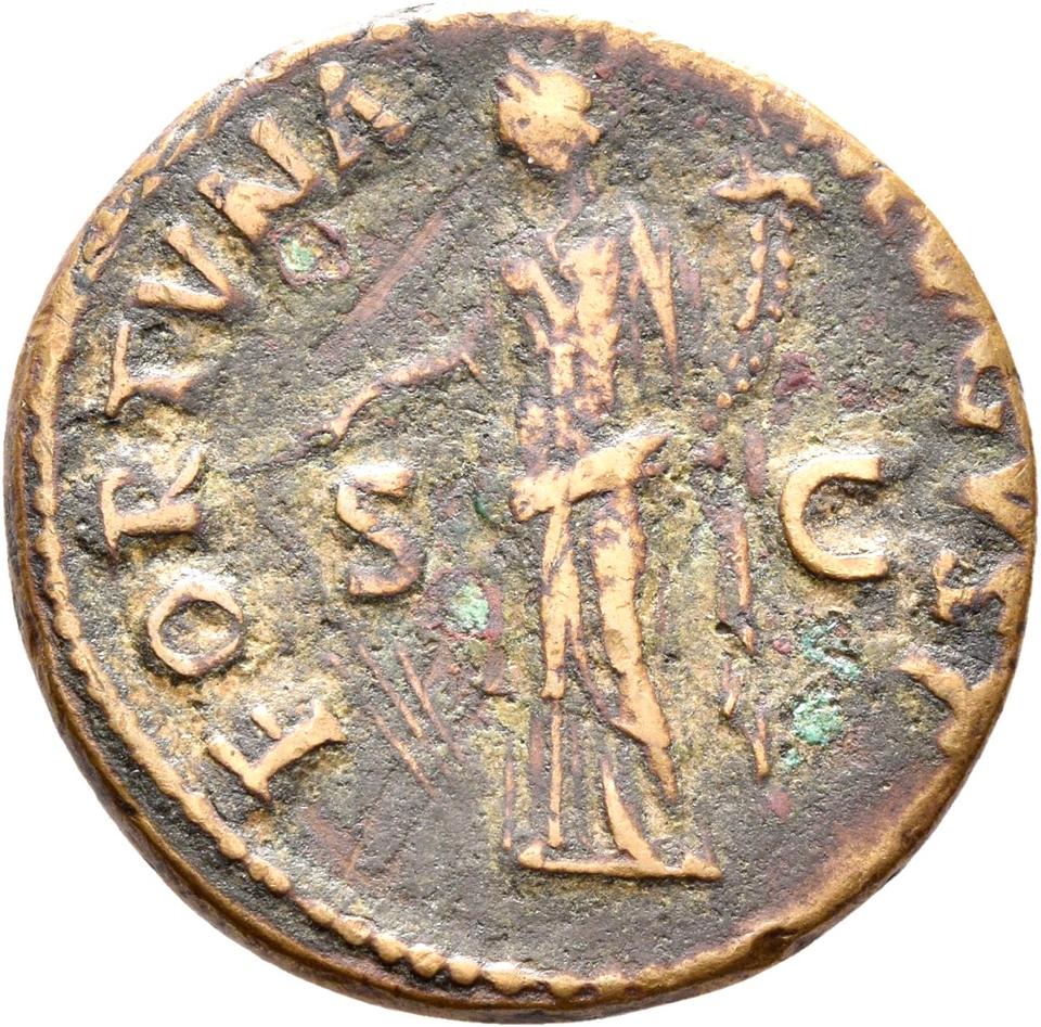 Nerva, copper-alloy dupondius, collection photograph Rostock-ID110, reverse