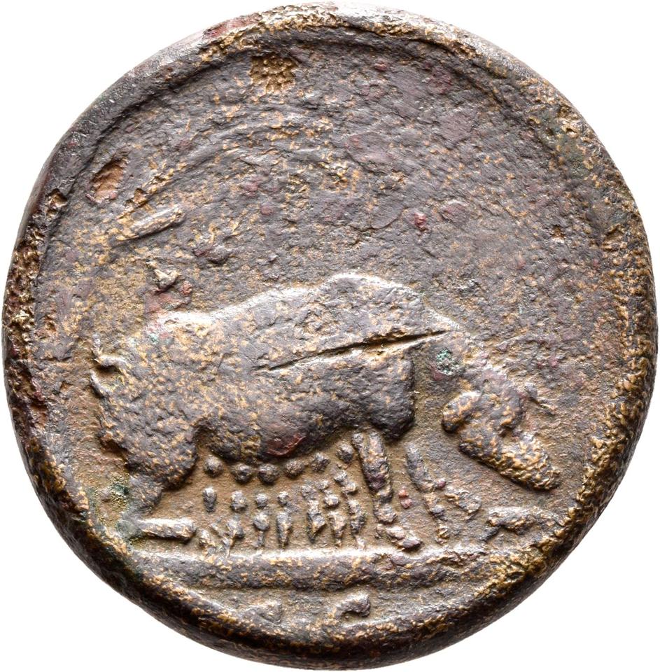 Antoninus Pius, copper-alloy sestertius, collection photograph Rostock-ID230, reverse
