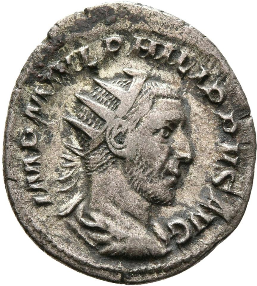 Philip the Arab, silver antoninianus, collection photograph Rostock-ID1166, obverse