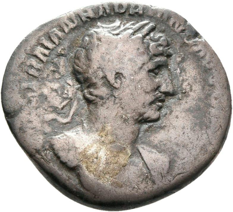 Hadrian, silver denarius, collection photograph Rostock-ID136, obverse