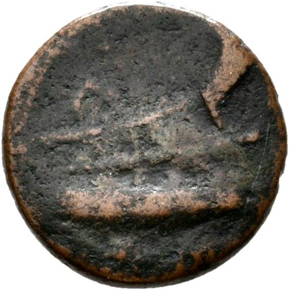 Roman Republic, copper-alloy quadrans, collection photograph Rostock-ID421, reverse