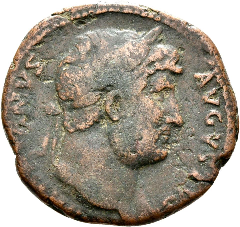 Hadrian, copper-alloy as, collection photograph Rostock-ID232, obverse