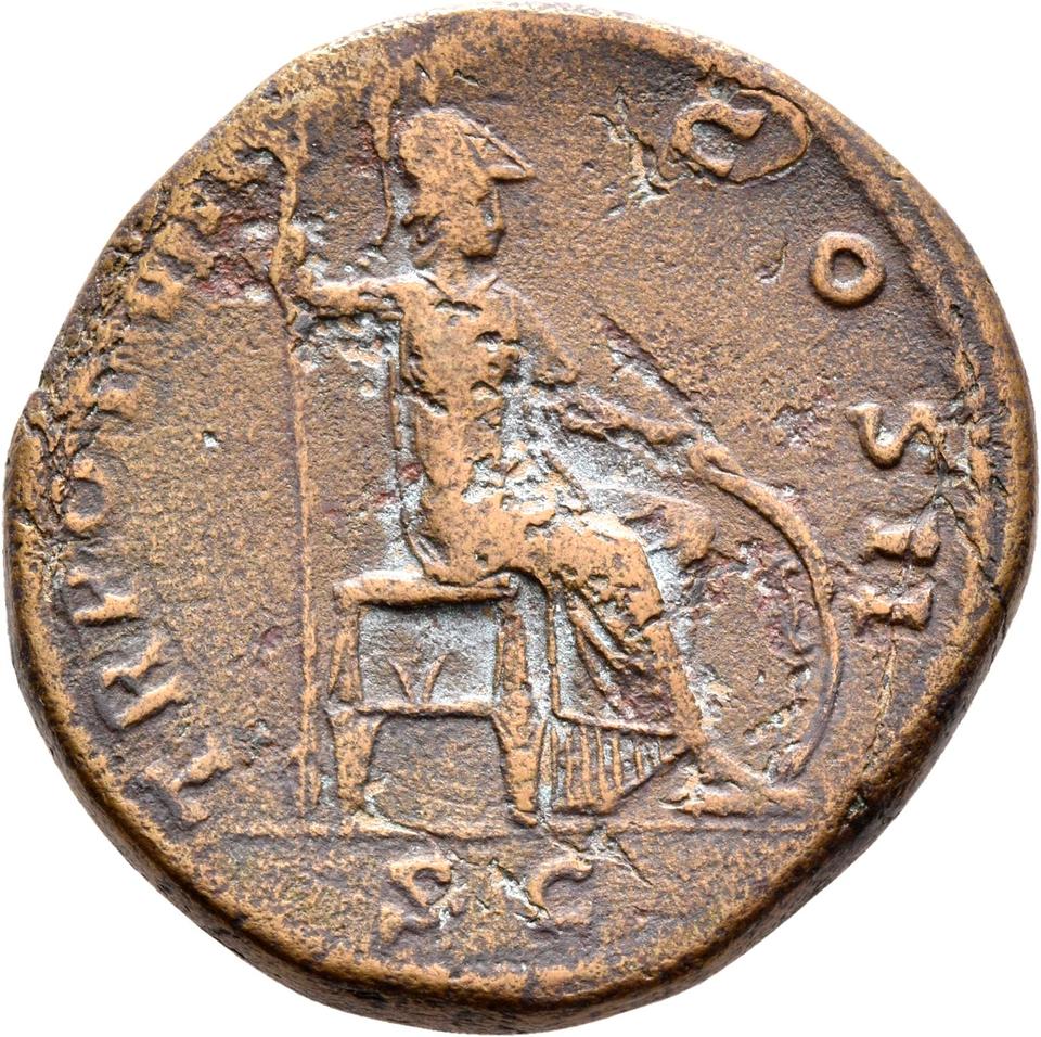 Antoninus Pius, copper-alloy sestertius, collection photograph Rostock-ID260, reverse