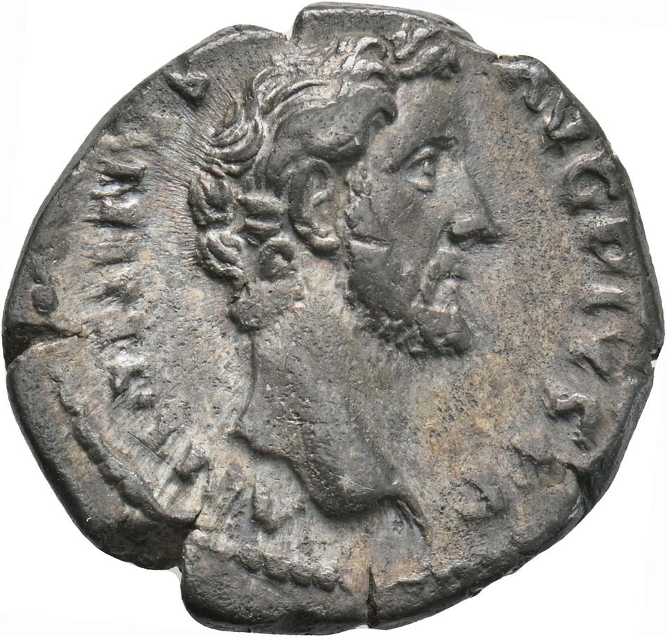 Antoninus Pius, silver denarius, collection photograph Koeln-ID742, obverse