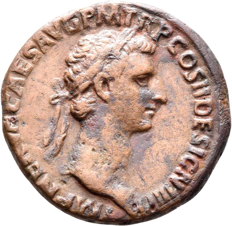 Nerva, copper-alloy as, collection photograph Rostock-ID109, obverse