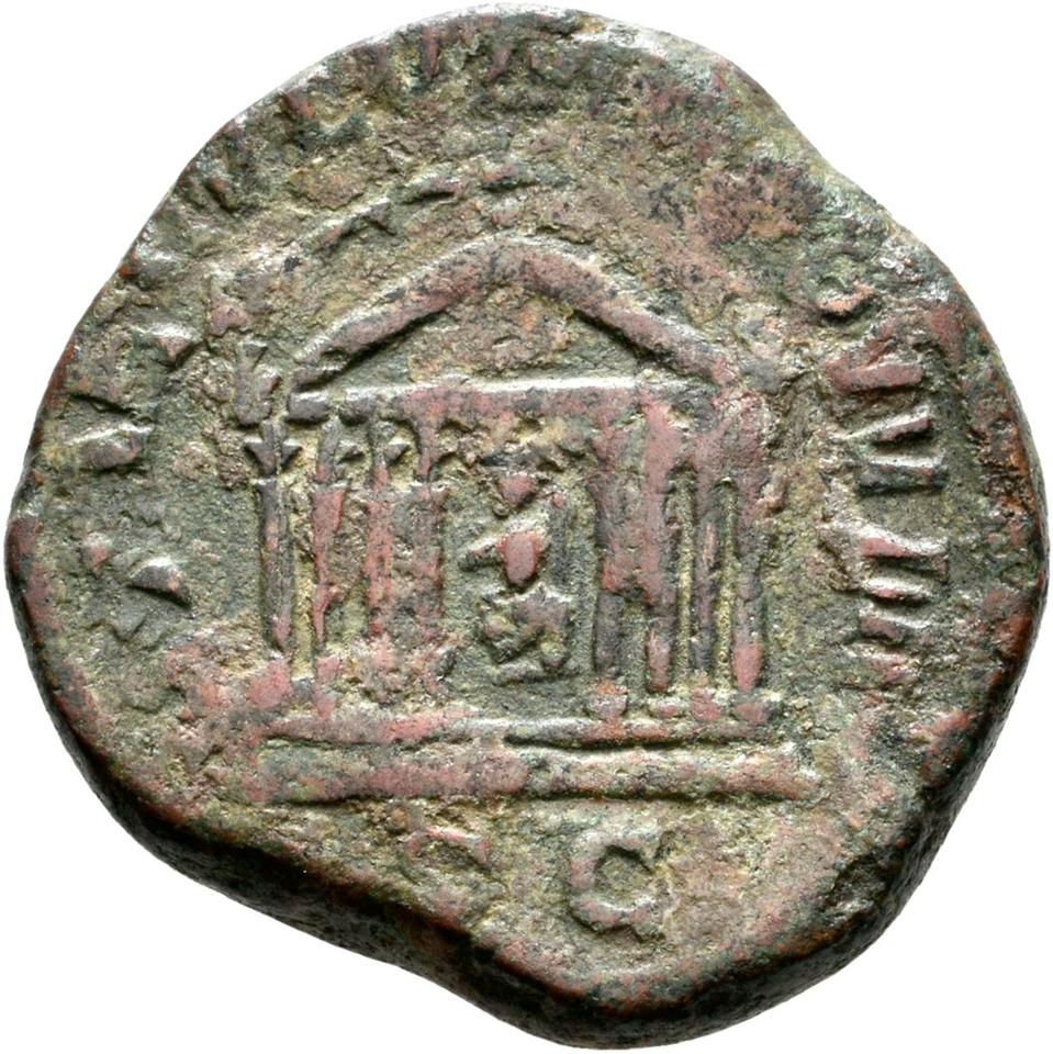 Philip the Arab, copper-alloy sestertius, collection photograph Rostock-ID1171, reverse