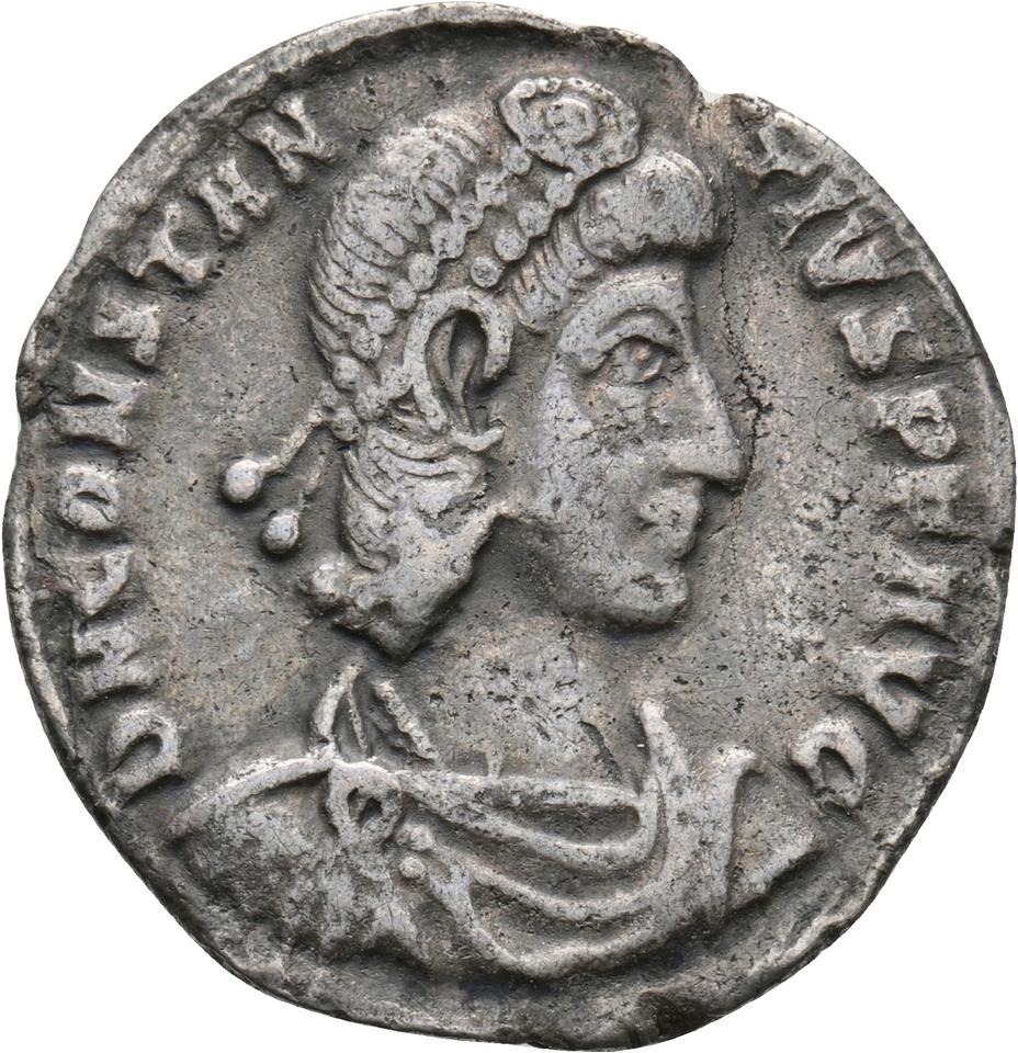Constantius II, silver siliqua, collection photograph Koeln-ID1134, obverse