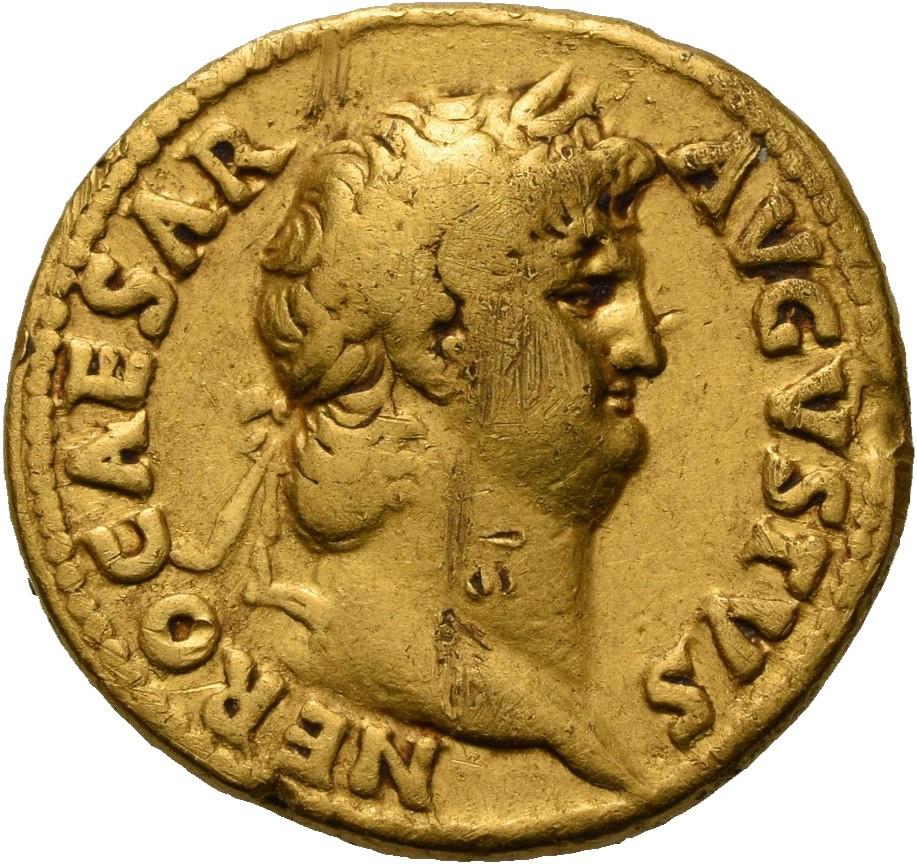 Nero, Gold aureus, collection photograph Herzog-ID2590, obverse