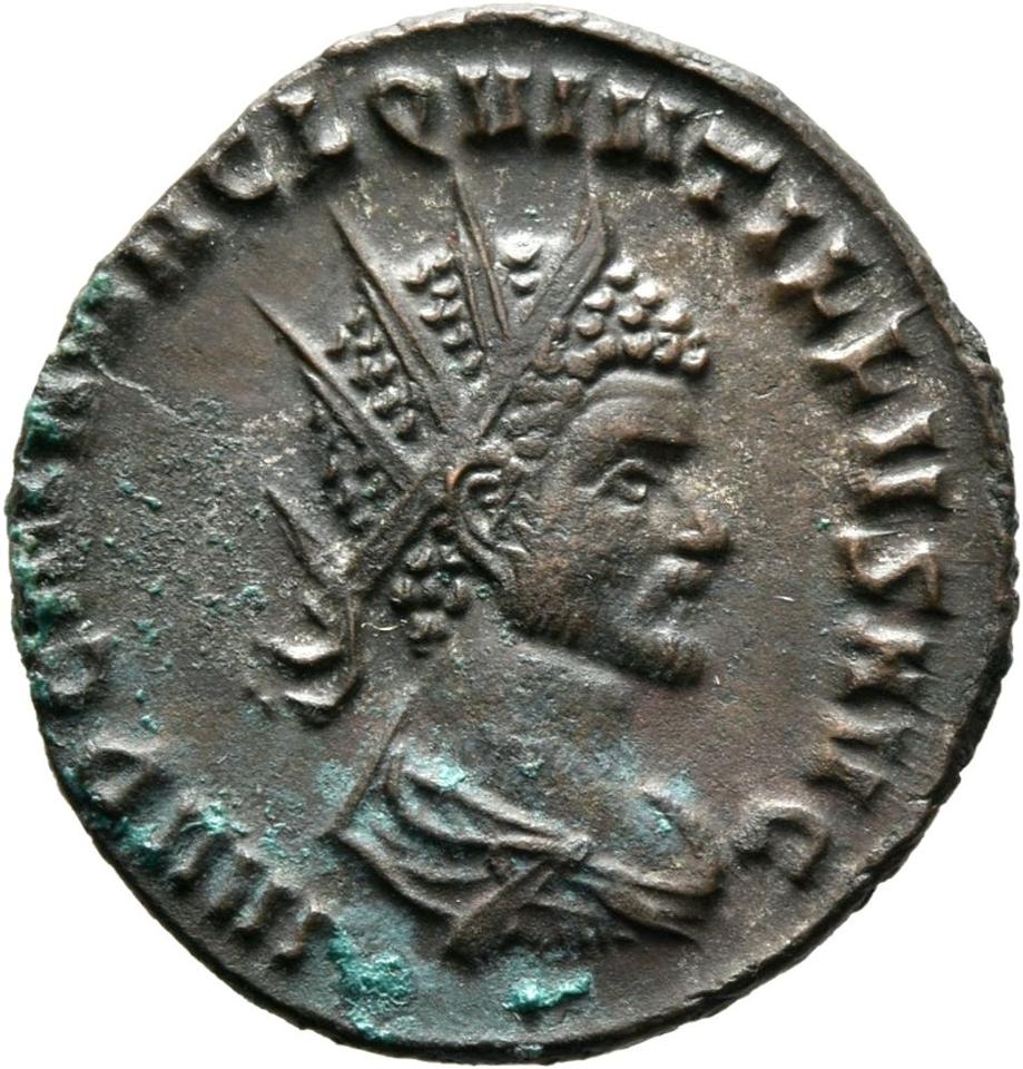 Quintillus, silver antoninianus, collection photograph Mainz-ID778, obverse
