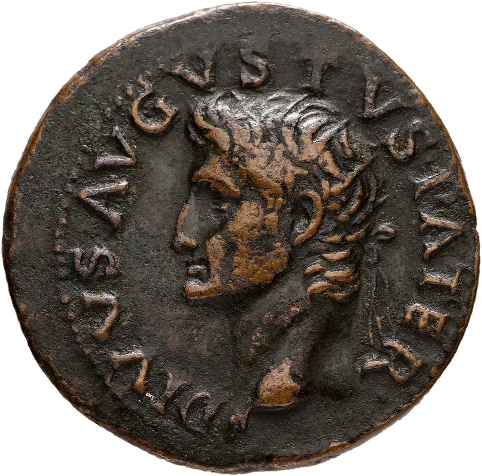 Tiberius, copper-alloy as, collection photograph Hamburg-ID399, obverse