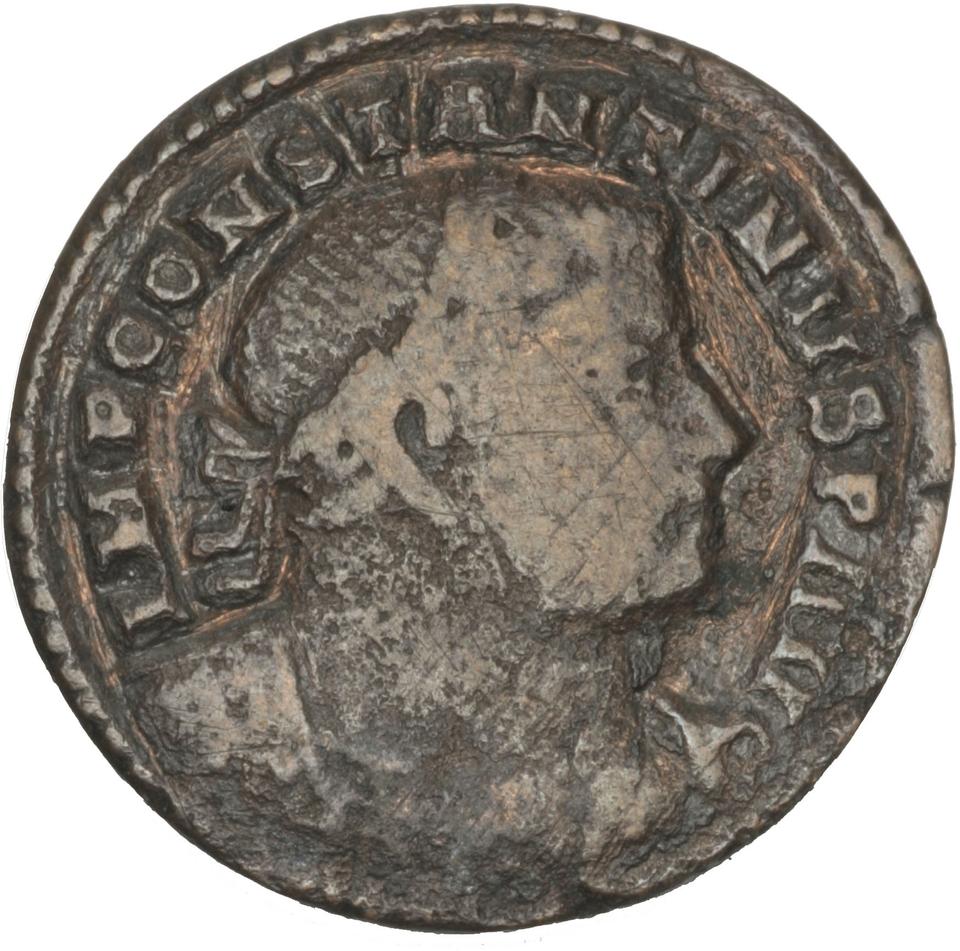 Constantine I, copper-alloy ae1, collection photograph Herzog-ID143, obverse
