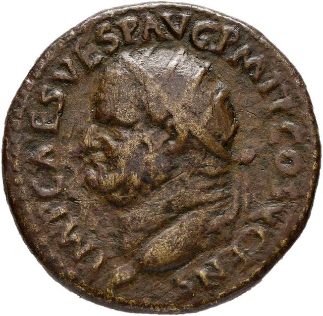 Vespasian Copper-Alloy Dupondius, obverse