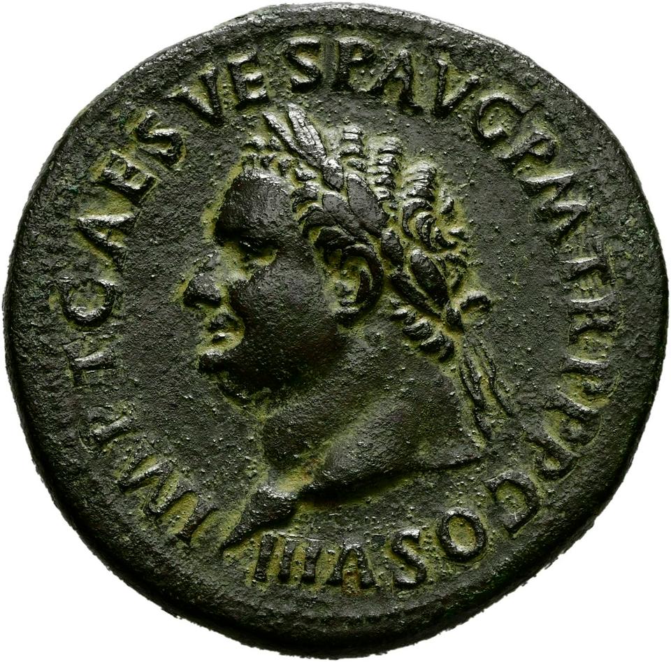 Titus, copper-alloy sestertius, collection photograph Hamburg-ID2792, obverse