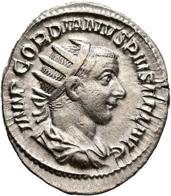 Gordian III Silver Antoninianus, obverse