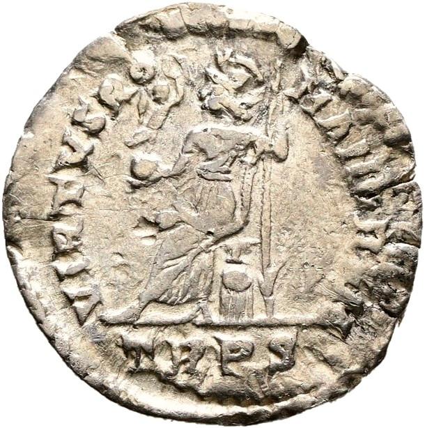Eugenius, silver siliqua, collection photograph Hamburg-ID2102, reverse