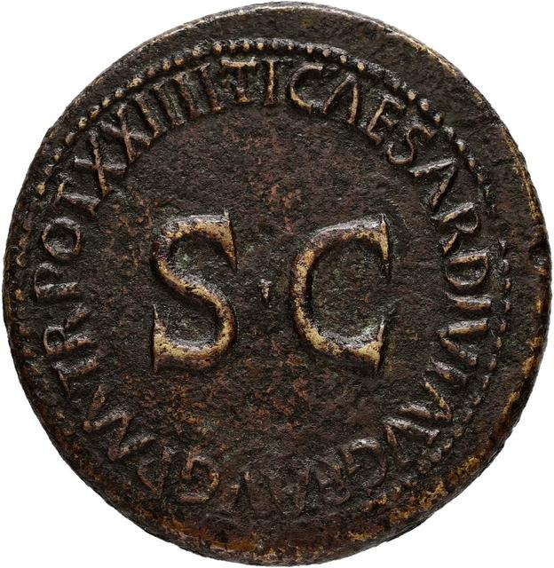 Tiberius Copper-Alloy Dupondius, reverse