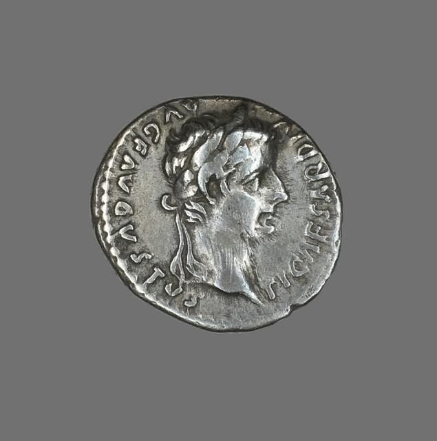 The Silver Denarius of Tiberius (PONTIF MAXIM), obverse