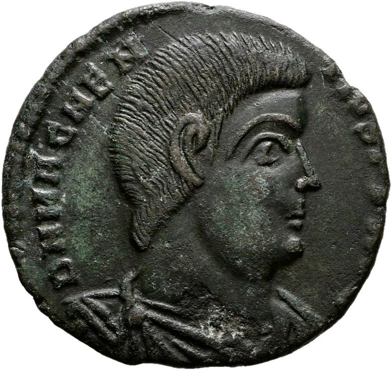 Magnentius, copper-alloy ae1, collection photograph Hamburg-ID2061, obverse