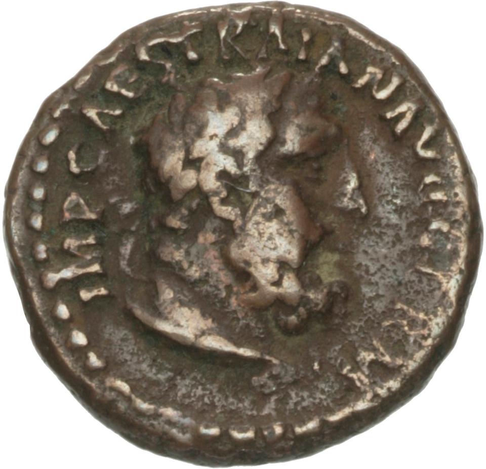 Trajan, copper-alloy quadrans, collection photograph Herzog-ID67, obverse