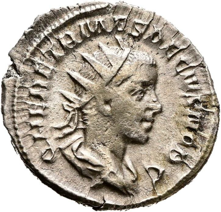 Trajan Decius, silver antoninianus, collection photograph Hamburg-ID1283, obverse