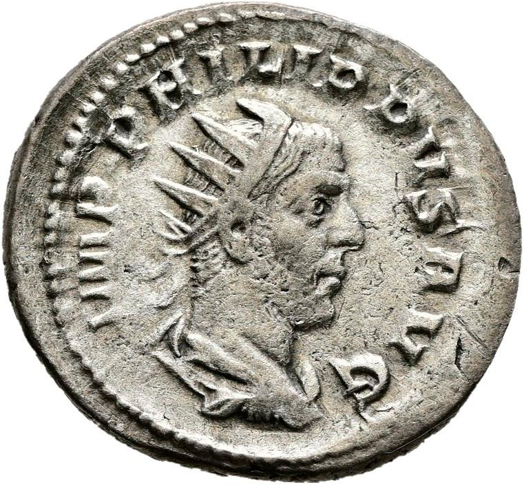 Philip the Arab, silver antoninianus, collection photograph Hamburg-ID1216, obverse