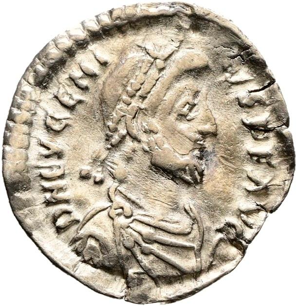 Eugenius, silver siliqua, collection photograph Hamburg-ID2102, obverse
