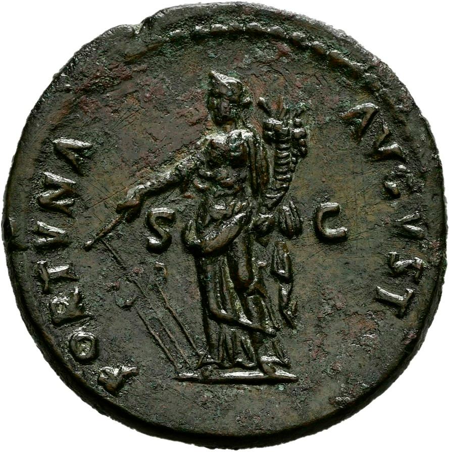 Nerva, copper-alloy dupondius, collection photograph Hamburg-ID2796, reverse