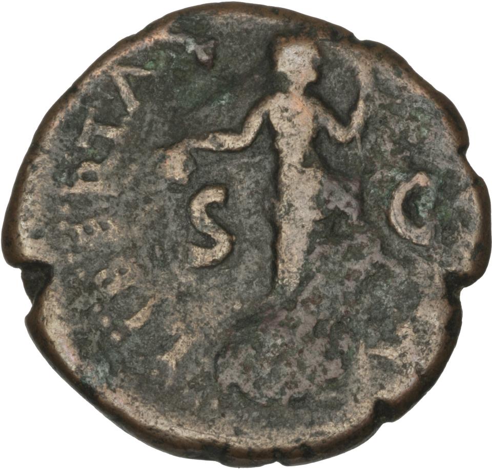 Vitellius, copper-alloy as, collection photograph Herzog-ID29, reverse