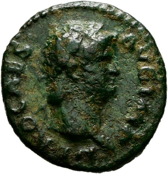 Nero, copper-alloy semis, collection photograph Hamburg-ID409, obverse