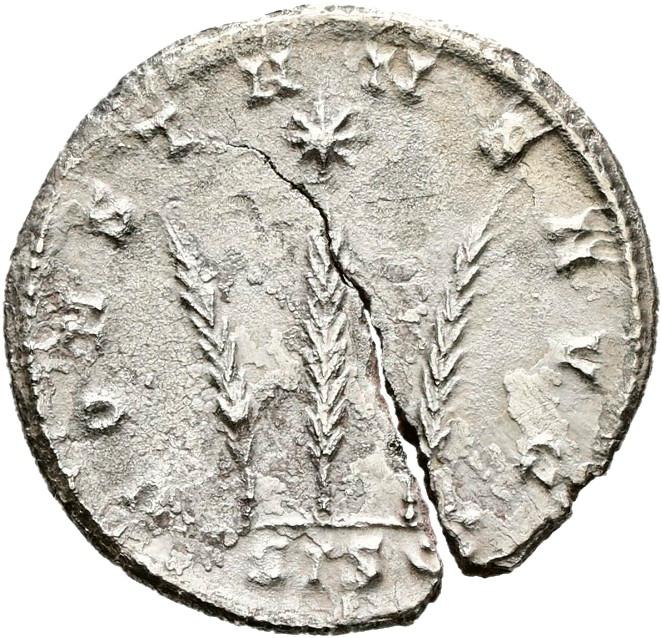 Constantine II, silver siliqua, collection photograph Hamburg-ID2031, reverse